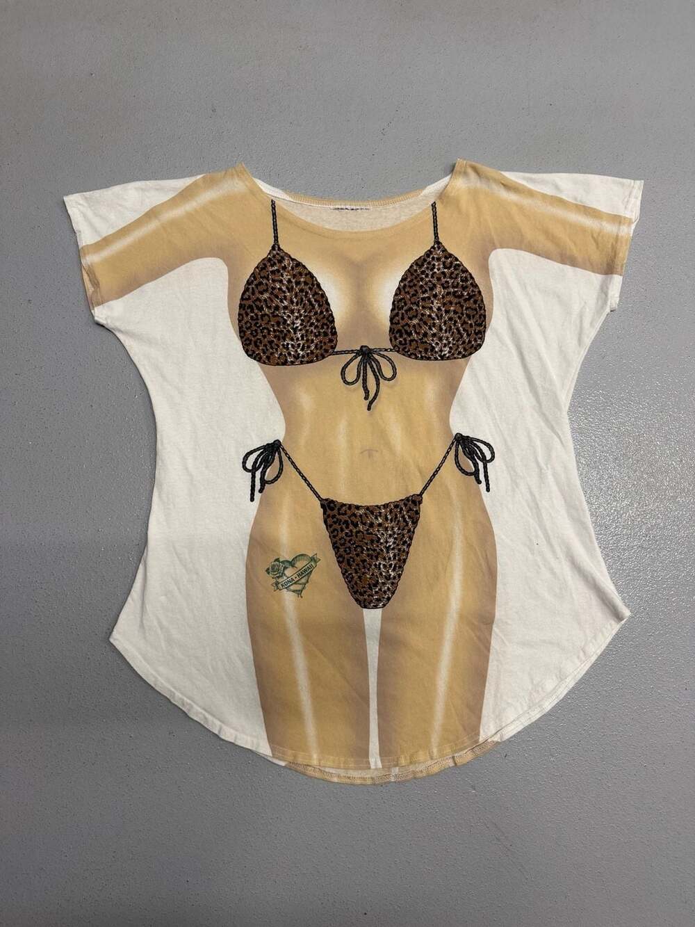 L.A. Imprints Kona Hawaii Leopard Bikini Body Beach Cover-Up T-Shirt
